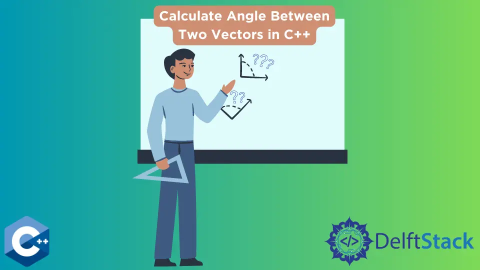 Calcular el ángulo entre dos vectores en C++