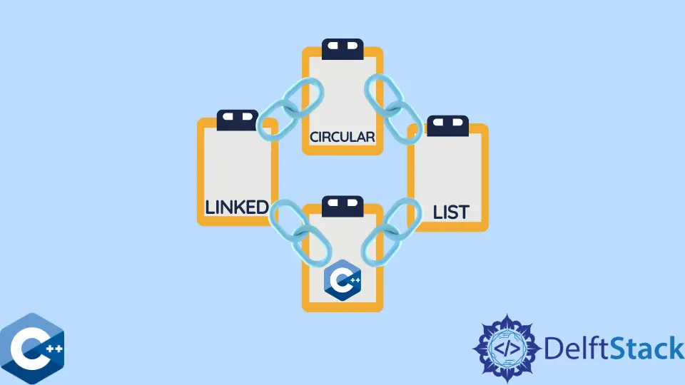 Implementar uma estrutura de dados de lista ligada circular em C++