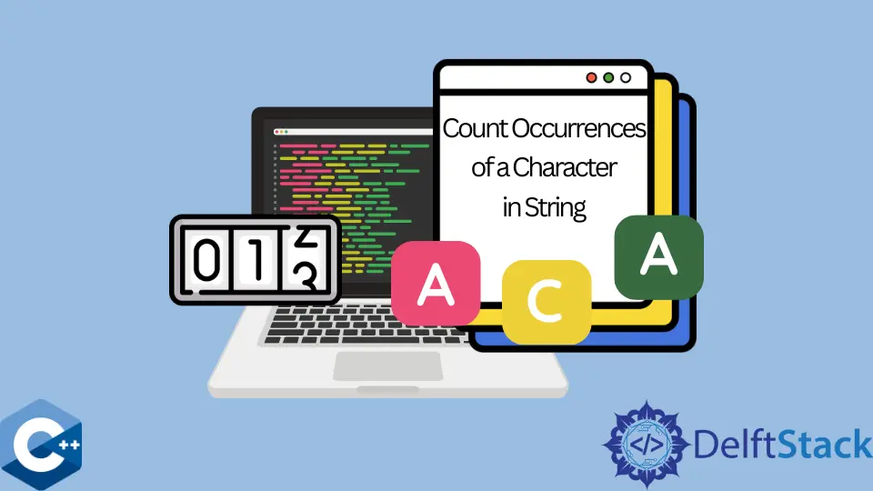How to Count Occurrences of a Character in String C++