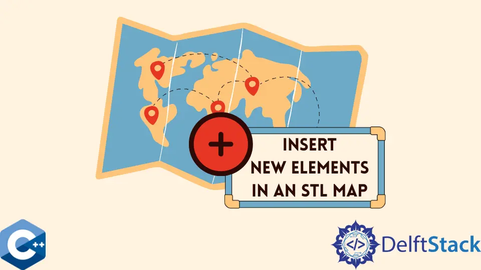 Inserir novos elementos em um mapa STL em C++