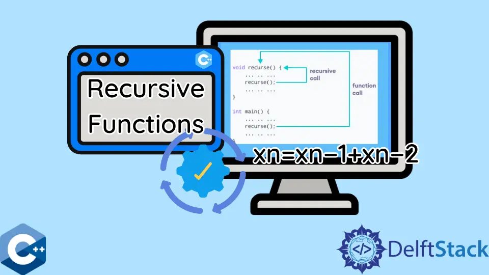 C++ での再帰的フィボナッチ