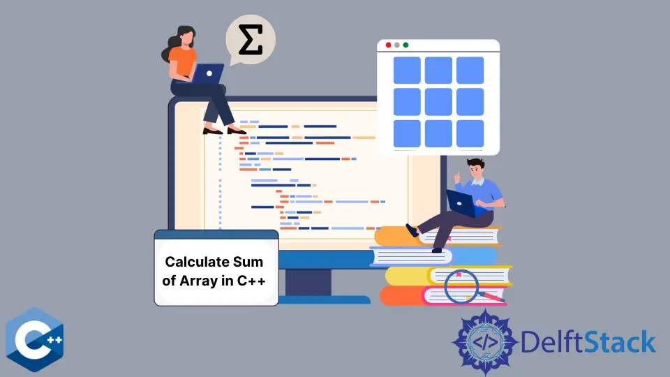 Calcule a soma do Array em C++