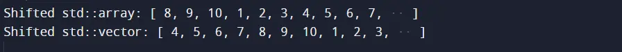 Shifting Array Elements - Custom Wrapper Function for std::rotate