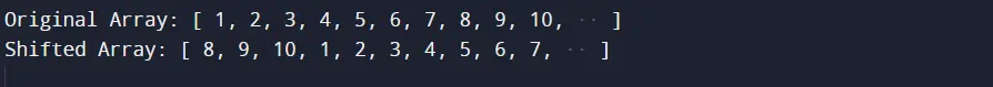 Shifting Array Elements - temporary array