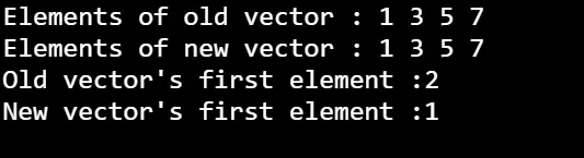 vector as a constructor