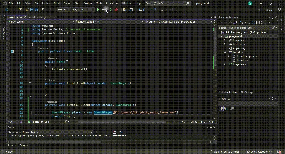 How to Play a Sound in C#