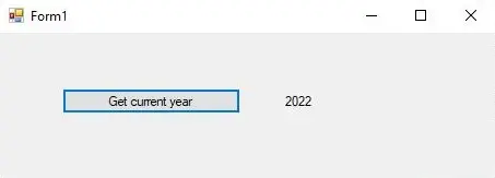 Use la propiedad DateTime.Year para obtener el año actual