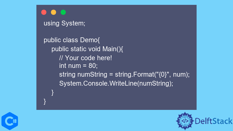 C# Convert Int to String
