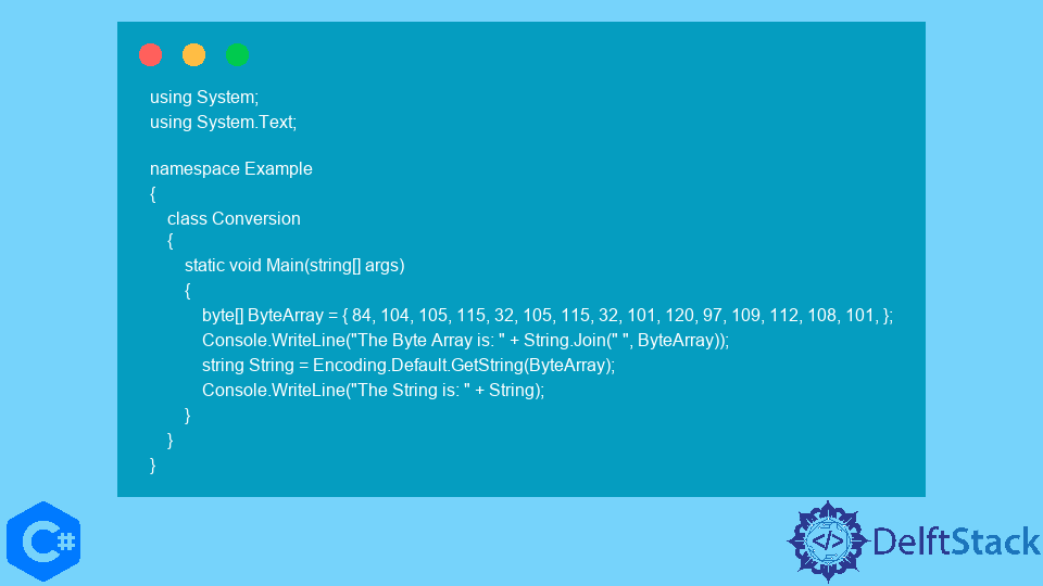 C# Convert Byte Array to String