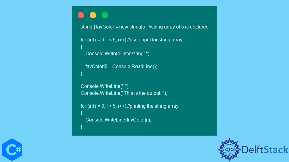 Array von Strings in C#