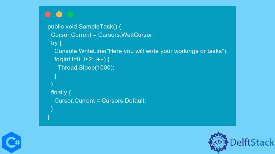 Cambiar cursor en C#