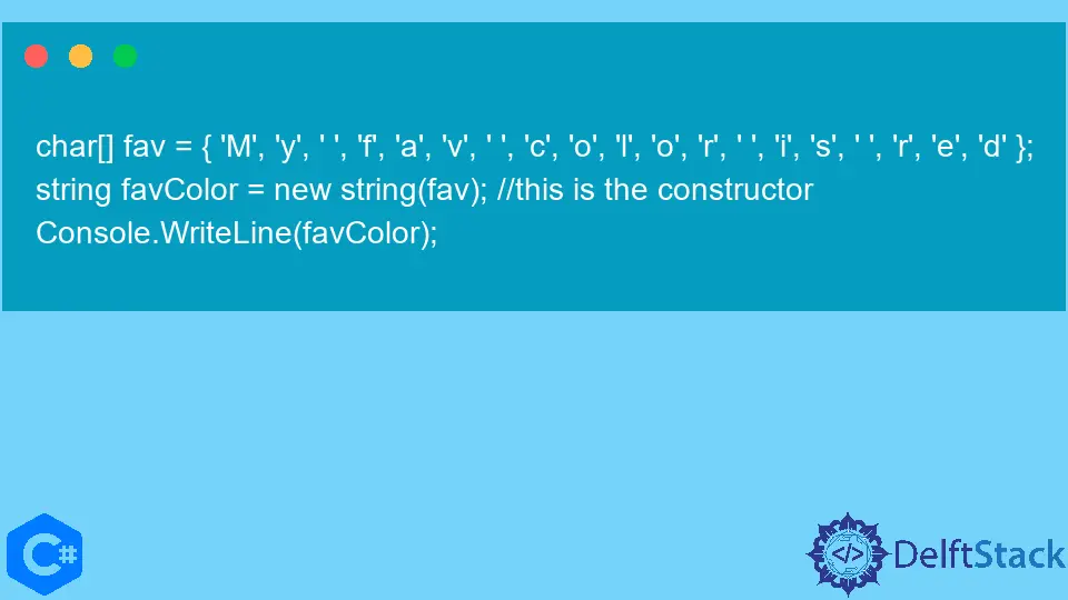 How to Convert Char Array to Strings in C#