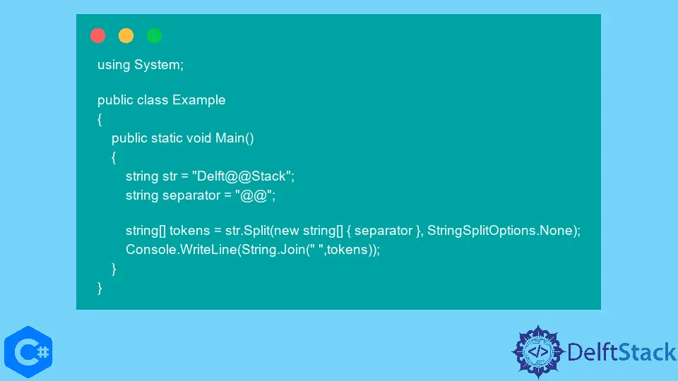 C# で文字列ごとに文字列を分割する