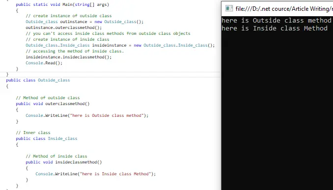 Nested Classes in C#