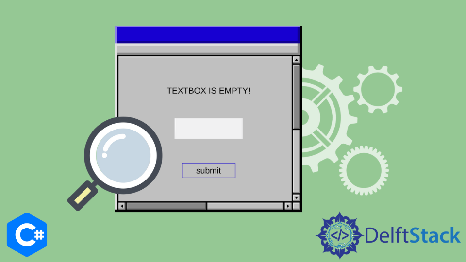 Verifique se TextBox está vazio em C#