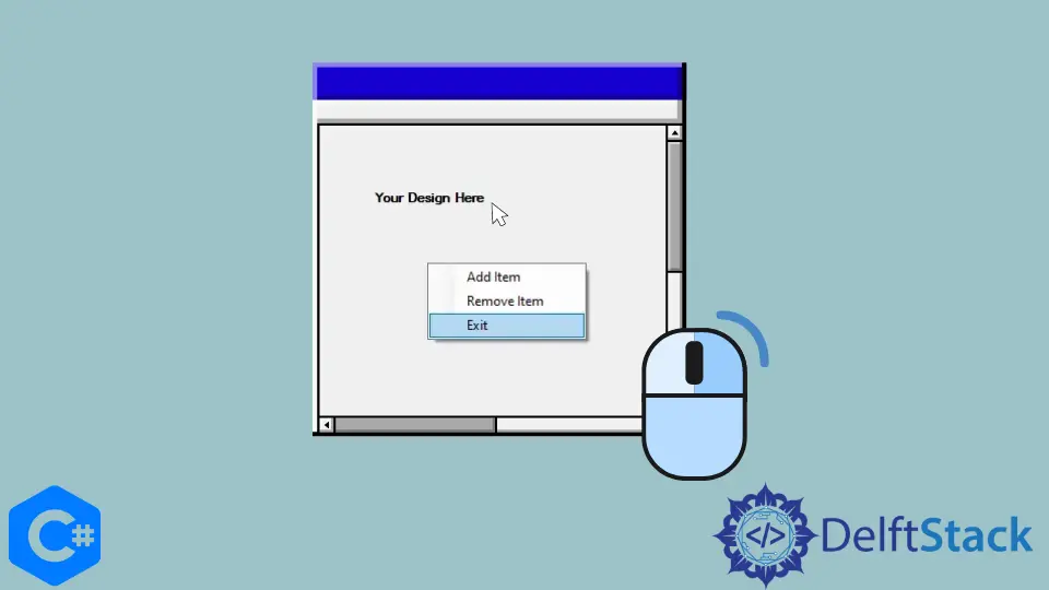 Rechtsklickmenü zu einem Element in C# hinzufügen