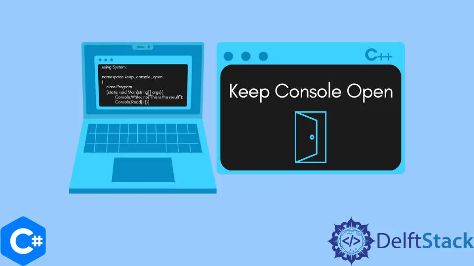 Mantenha o console aberto em C#