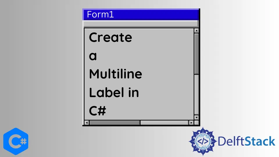 Etichetta multilinea in C#