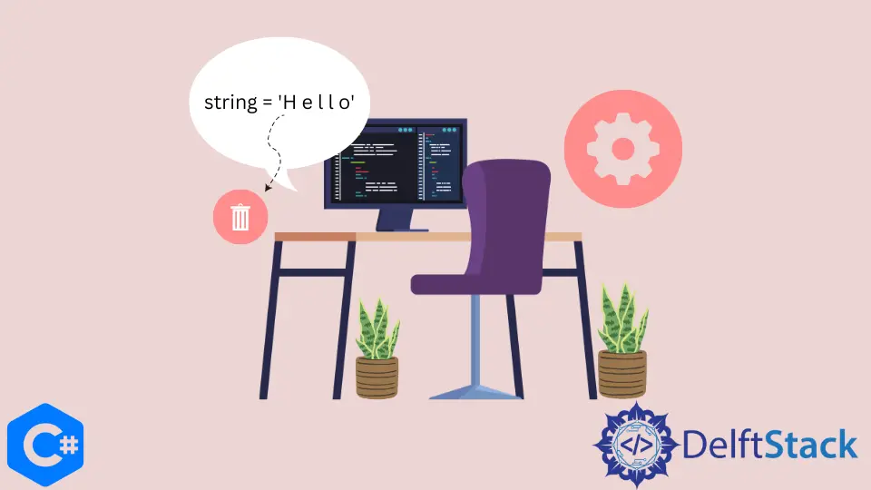 Remova o primeiro caractere da string em C#