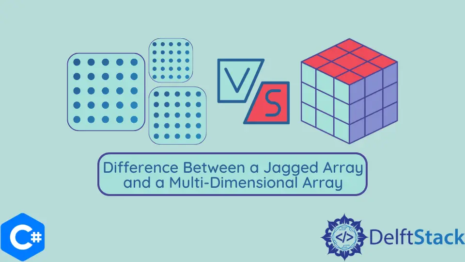 Diferença entre um array denteada e um array multidimensional em C#