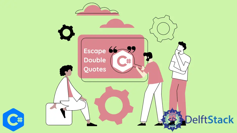 Escape de comillas dobles en C#