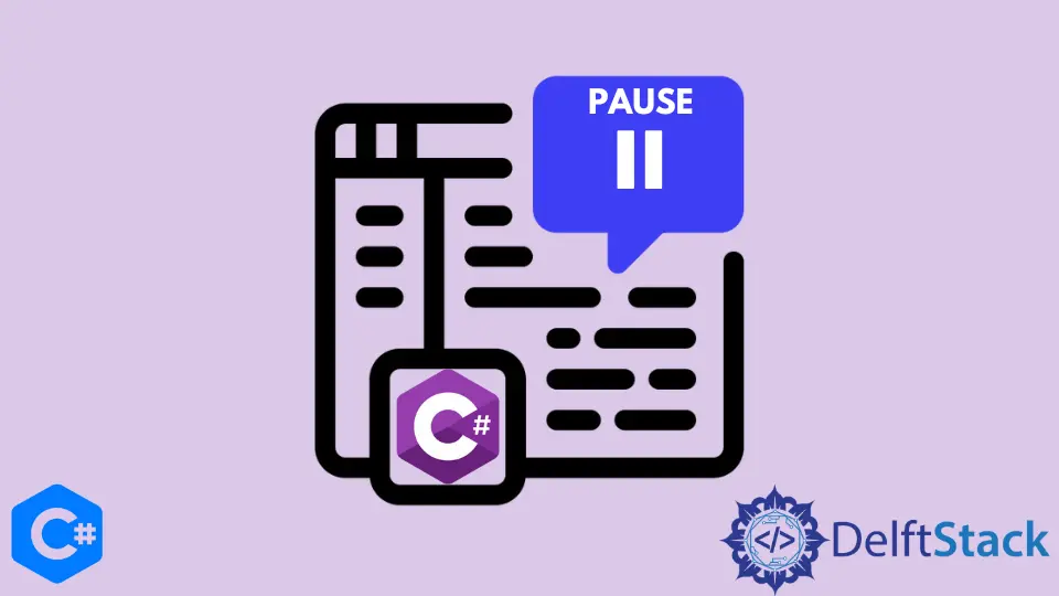 Pausar console em C#