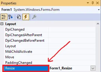 Resizing the Form