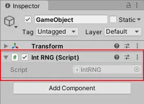 unity3d で乱数を生成 - int スクリプト