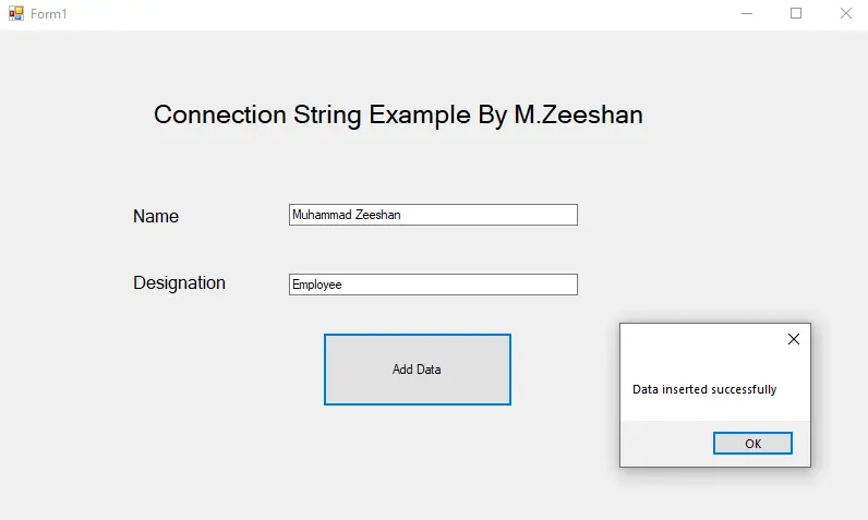 SQL Connection String in C#