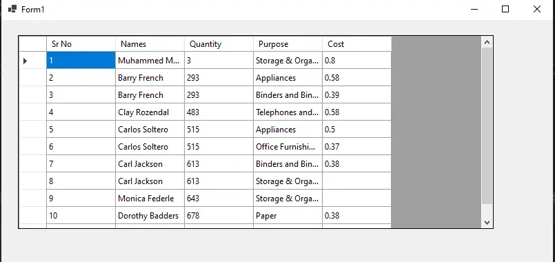 Ausgabe des Textfeld-Parsers