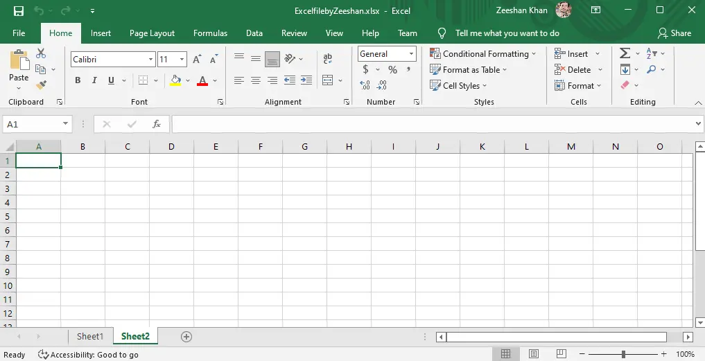 Excel-Datei erfolgreich erstellt