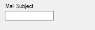 Windows Form - Subject Textbox