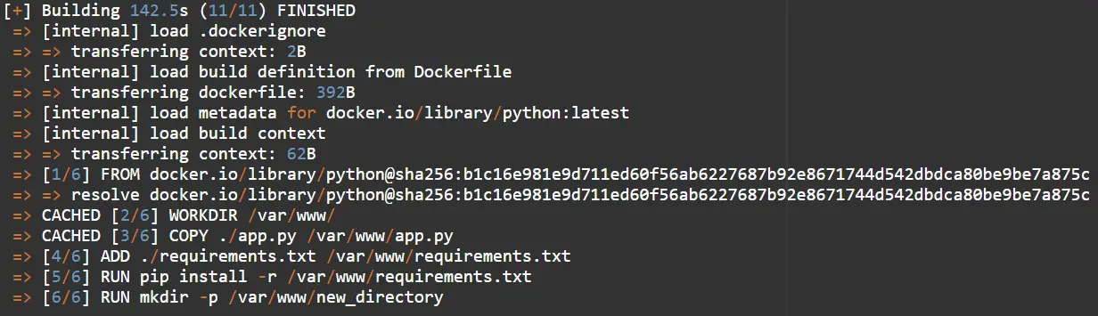 Dockerfile に基づいて Docker イメージをビルドする