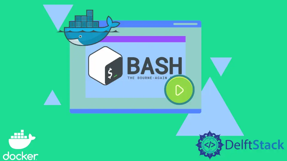 Inicie Bash Terminal en New Docker Container