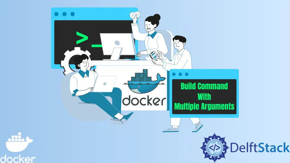 여러 인수가 있는 docker build 명령