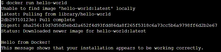 Docker hello world