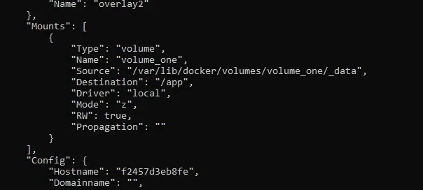 Inspeccionar un volumen montado en un contenedor docker