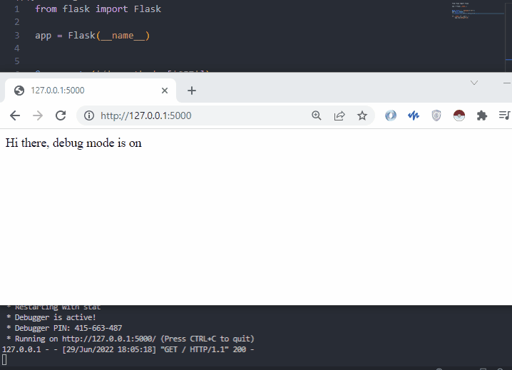 Flask-Debug-Modus