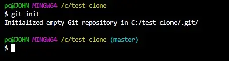 Create a test-clone folder and initialize a git repository