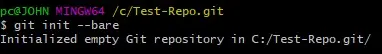 Create an empty directory and initialize a bare repository