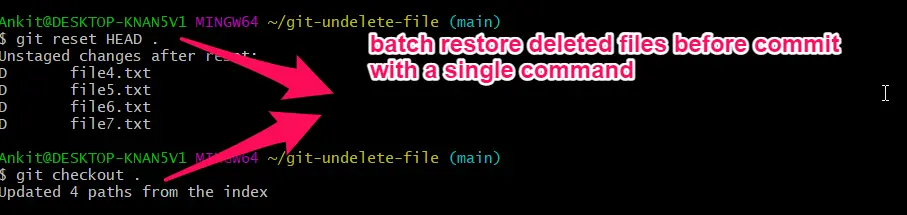 Batch Restore Deletions