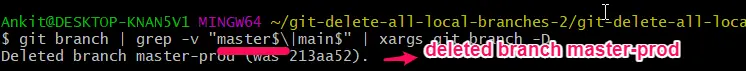delete branch similar name master prod