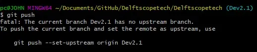 error fatal después de git push