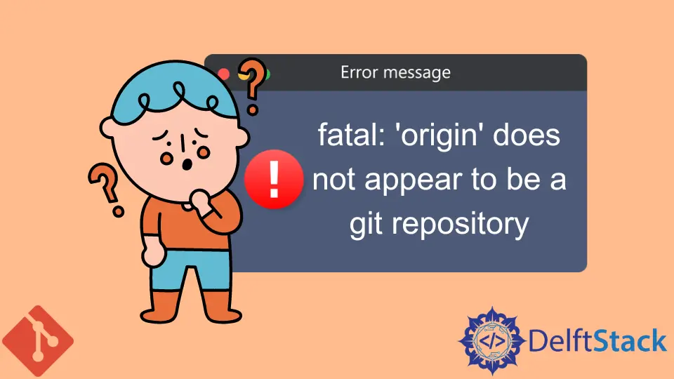 치명적: Git에서 Origin이 Git 리포지토리 오류로 나타나지 않음