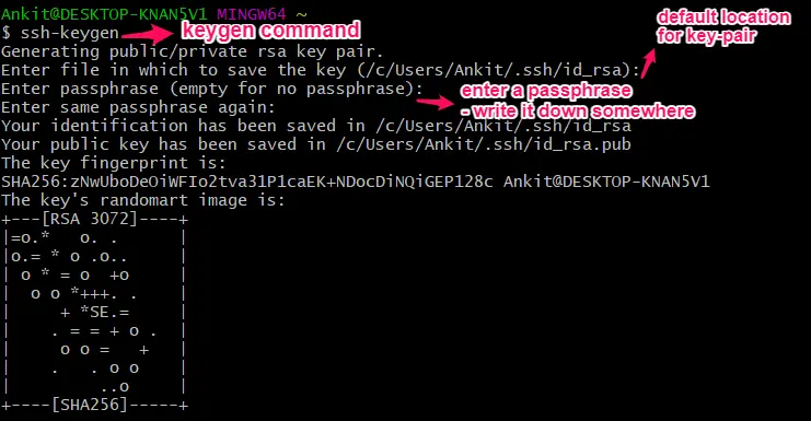 generate ssh keys