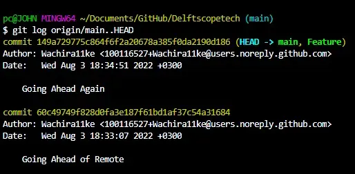 origin/main과 HEAD 사이의 모든 커밋 가져오기