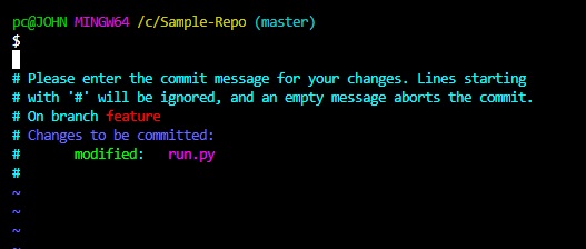 commit message