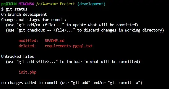 git working space