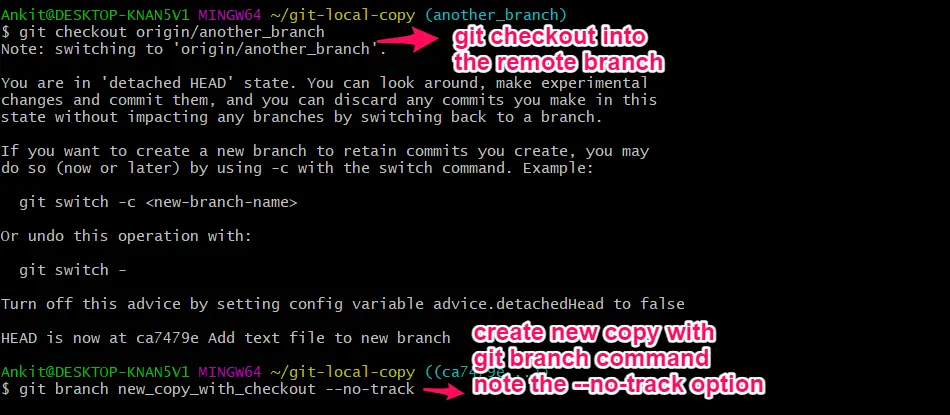 Git Copy With Checkout