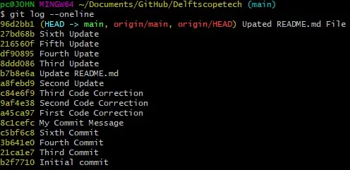 git log &ndash;oneline